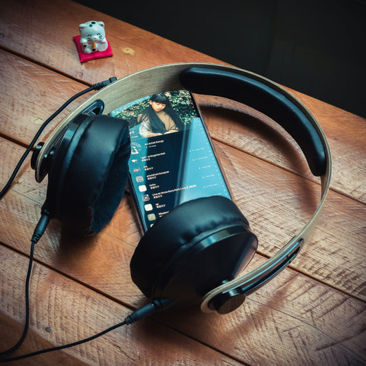 Headphones connected to phone